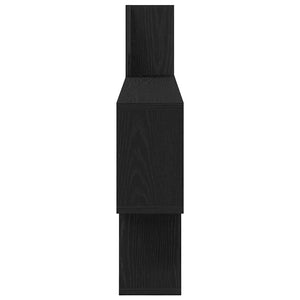 Wandregal Schwarz Eichenoptik 100 cm