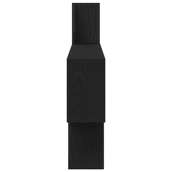 Wandregal Schwarz Eichenoptik 100 cm