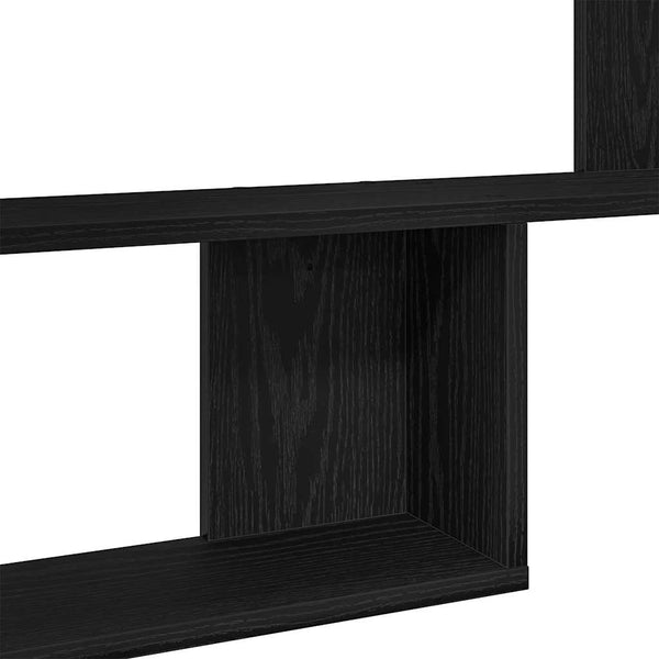 Wandregal Schwarz Eichenoptik 100 cm