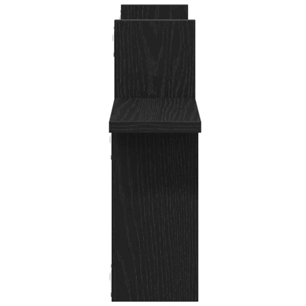 Wandregale 2er Set Schwarz Eiche 38x38cm