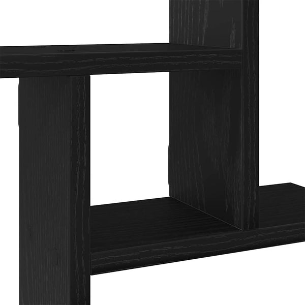 Wandregale 2er Set Schwarz Eiche 38x38cm