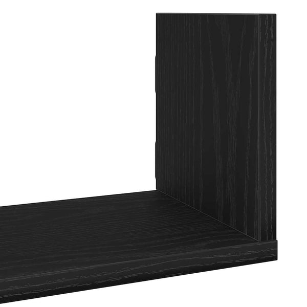 Wandregale 3er Set Schwarz Eiche