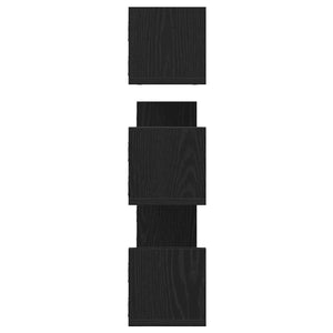 Wandregale 3er Set Schwarz Eiche 80cm