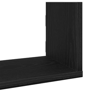 Wandregale 3er Set Schwarz Eiche 80cm