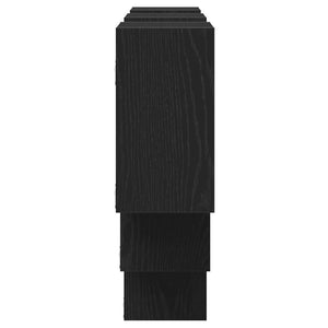 Schwarzes Wandregal Eichenoptik 159 cm