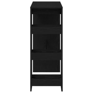 Bartisch mit Regal, Schwarz Eichen-Optik
