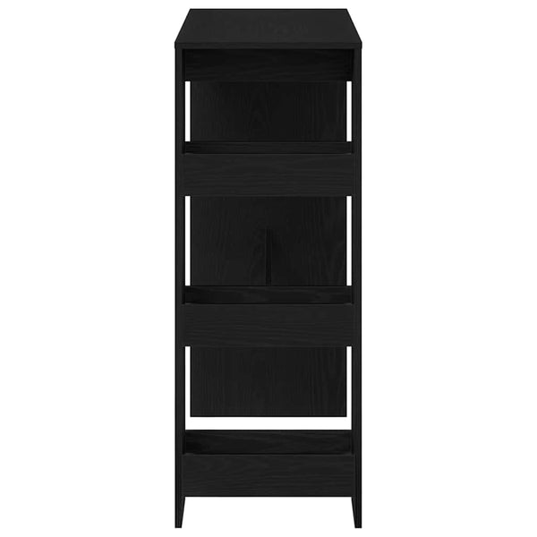 Bartisch mit Regal, Schwarz Eichen-Optik