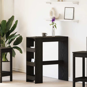 Bartisch mit Regal, Schwarz Eichen-Optik