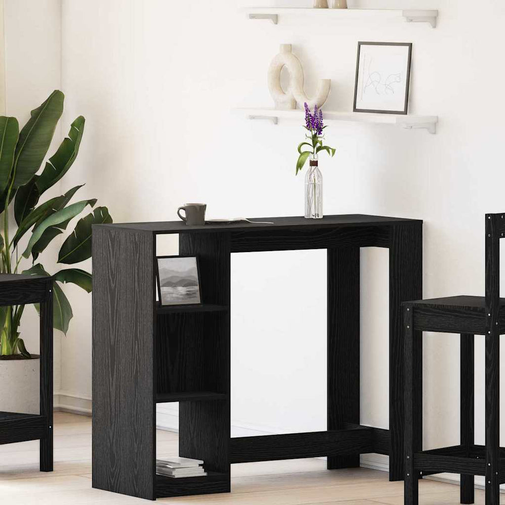 Bartisch Schwarz Eichenoptik 124 cm