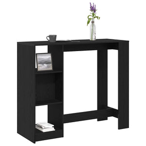 Bartisch Schwarz Eichenoptik 124 cm