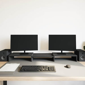 Verstellbarer Monitorständer Schwarz Eiche 80 cm