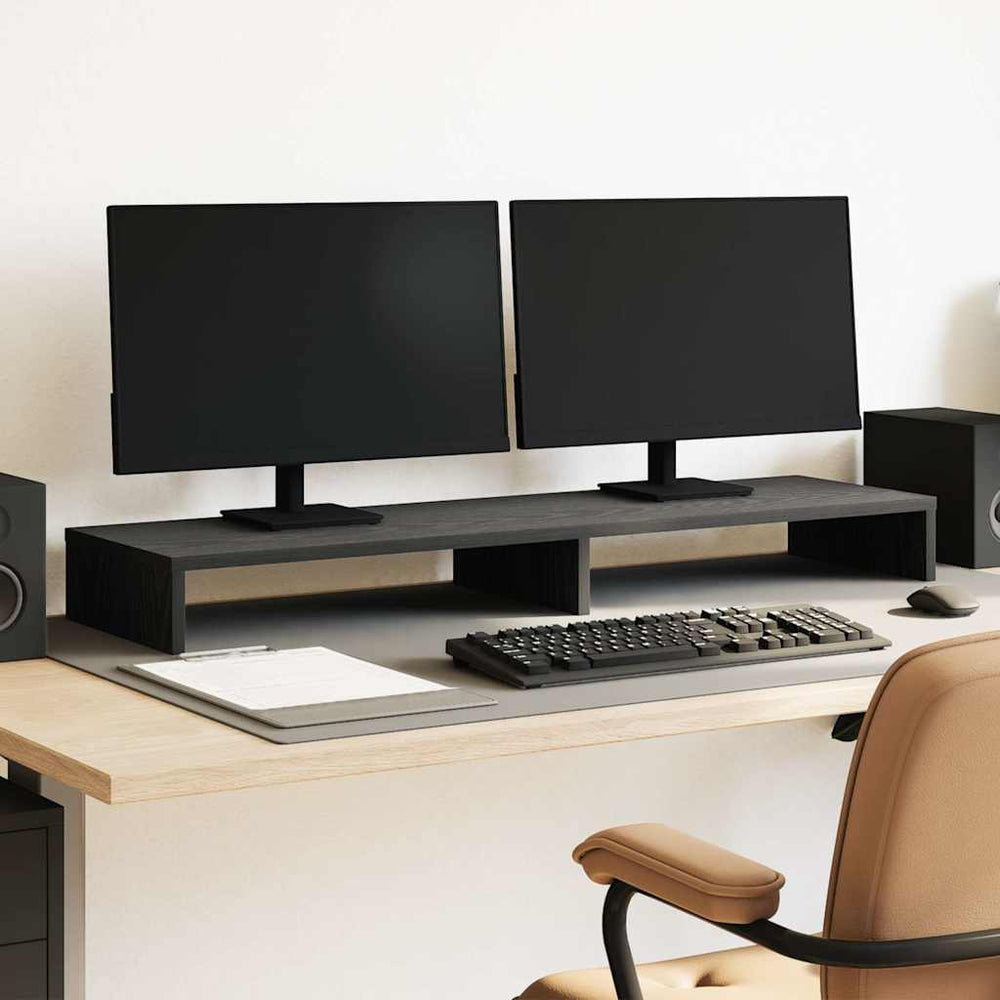 Monitorständer Schwarz Eichenoptik 100 cm