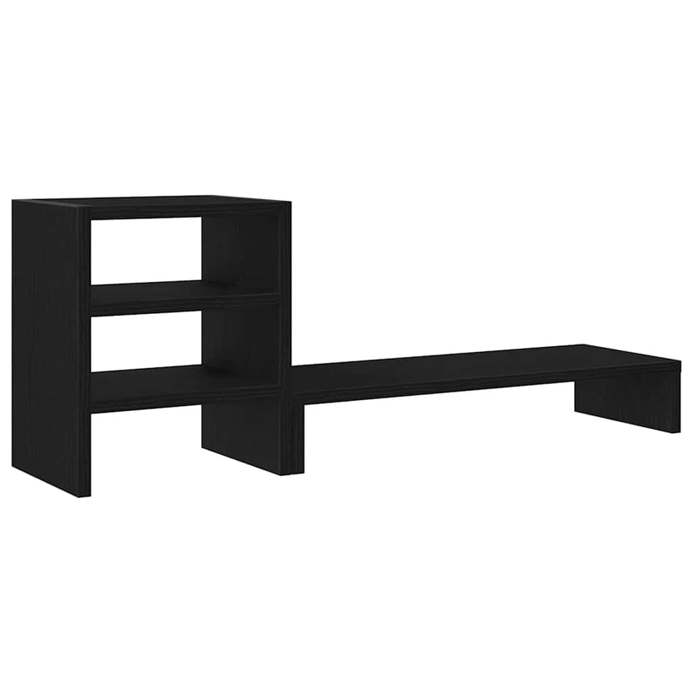 Monitorständer Schreibtisch Organizer Schwarz Eiche