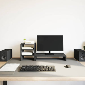 vidaXL Support de moniteur avec organisateur de bureau aspect chêne noir