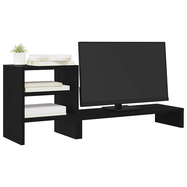 vidaXL Support de moniteur avec organisateur de bureau aspect chêne noir
