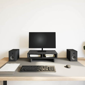 Monitorständer Schwarz Eichenoptik