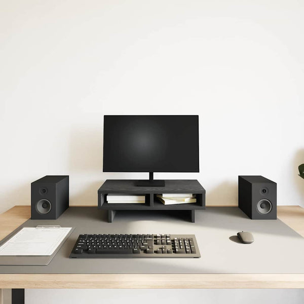 Monitorständer Schwarz Eichenoptik