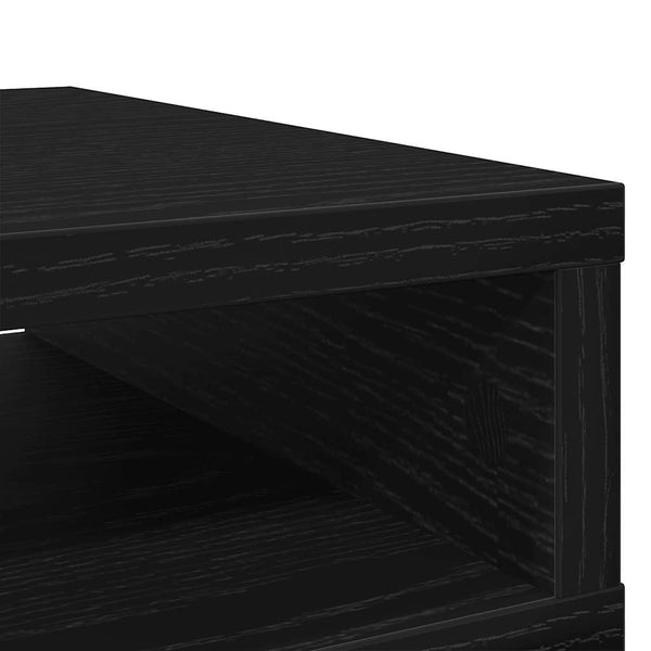 Monitorständer Schwarz Eichenoptik