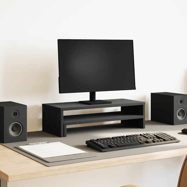 Monitorständer Schwarz Eichenoptik 54 cm