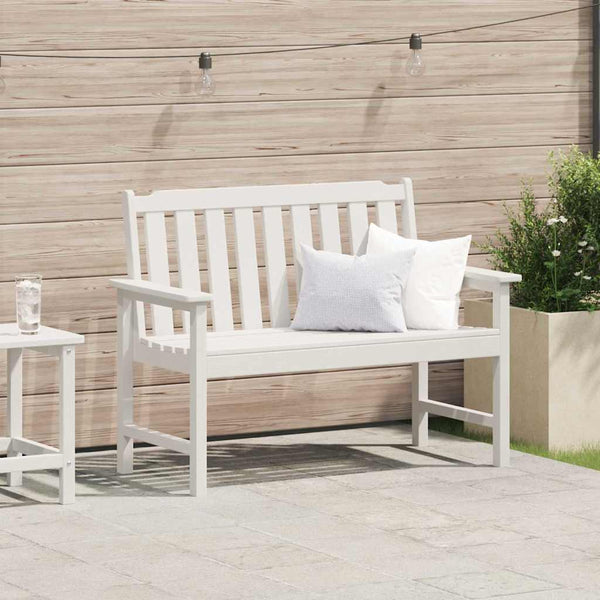 Weiße Gartenbank 120cm HDPE