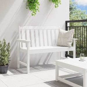Weiße Gartenbank 120cm HDPE