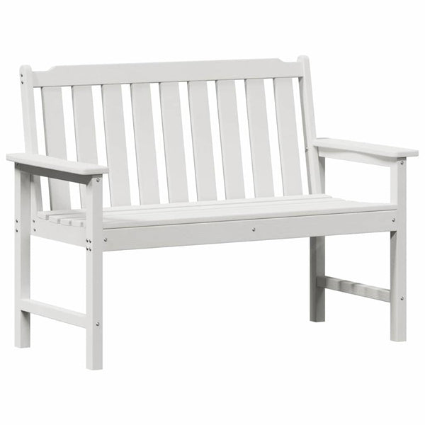Weiße Gartenbank 120cm HDPE