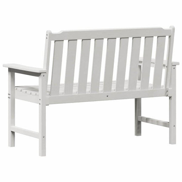 Weiße Gartenbank 120cm HDPE
