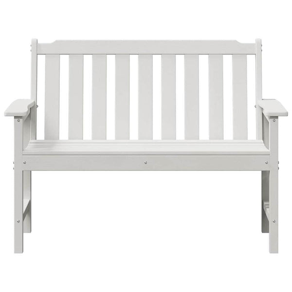 Weiße Gartenbank 120cm HDPE