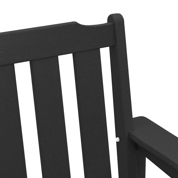 Schwarze Gartenbank 120 cm