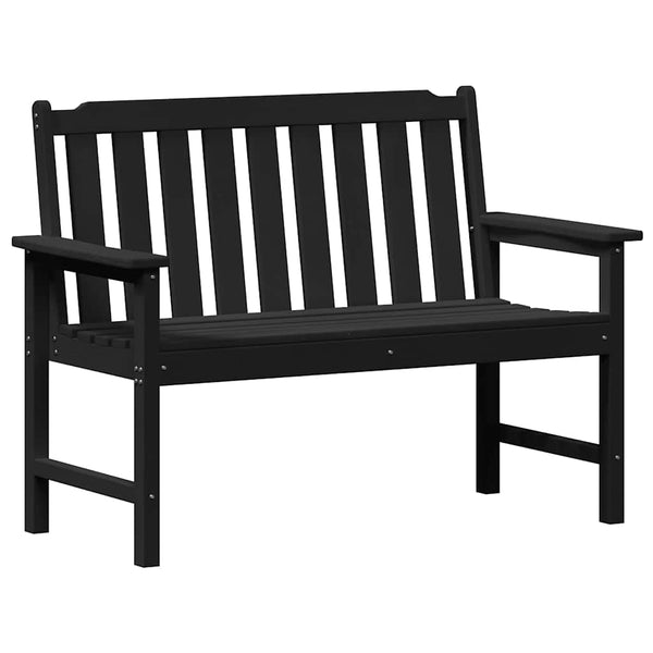Schwarze Gartenbank 120 cm