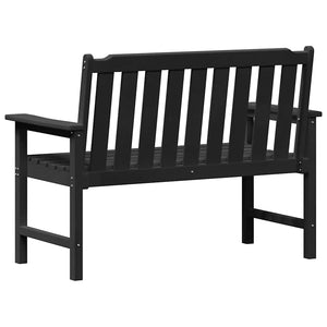 Schwarze Gartenbank 120 cm