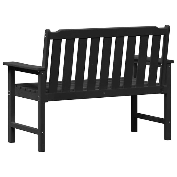 Schwarze Gartenbank 120 cm