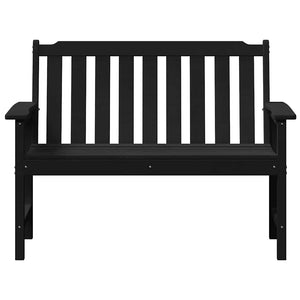 Schwarze Gartenbank 120 cm