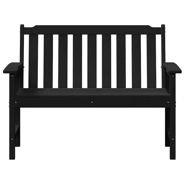 Schwarze Gartenbank 120 cm