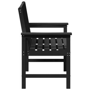 Schwarze Gartenbank 120 cm