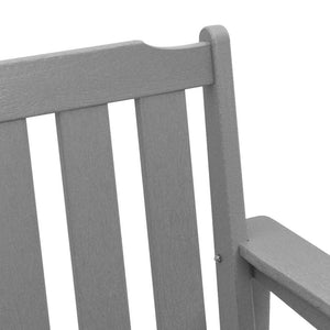 Gartenbank Hellgrau, 120cm HDPE