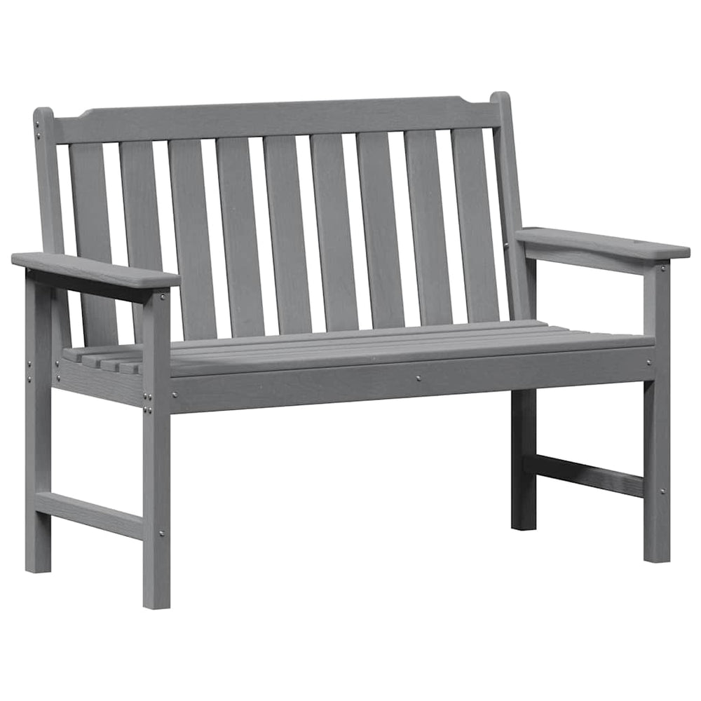 Gartenbank Hellgrau, 120cm HDPE