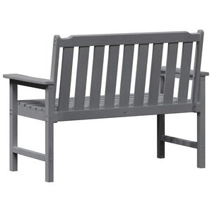 Gartenbank Hellgrau, 120cm HDPE