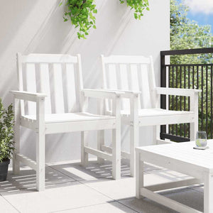 Garten Esszimmerstühle 2er Set Weiß