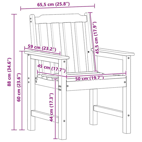 Garten Esszimmerstühle 2er Set Weiß