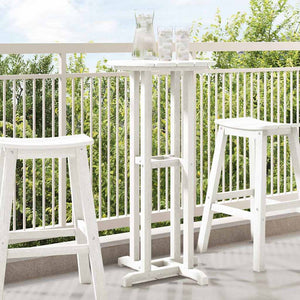 Weißer Bartisch Polyethylen 55x55x107cm