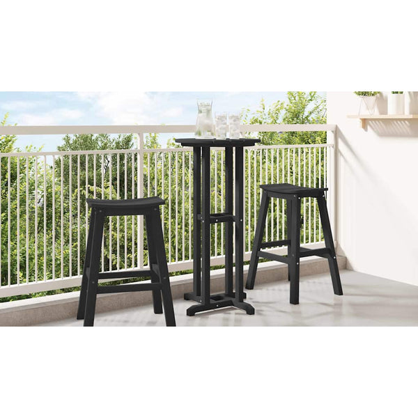 Schwarzer Bartisch Polyethylen 55x55x107 cm