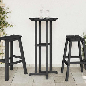 Schwarzer Bartisch Polyethylen 55x55x107 cm
