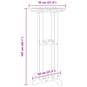 Schwarzer Bartisch Polyethylen 55x55x107 cm