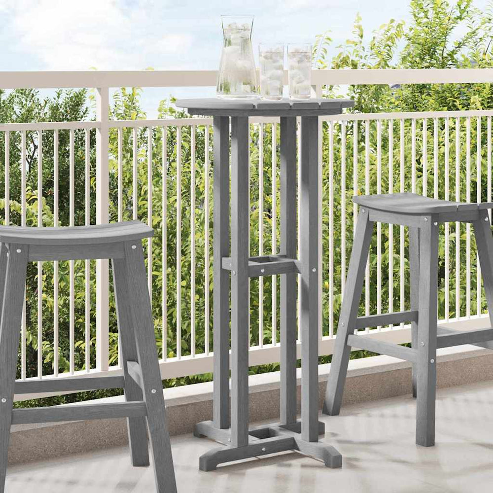 Hellgrauer Bartisch 55x55x107cm