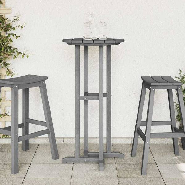 Hellgrauer Bartisch 55x55x107cm