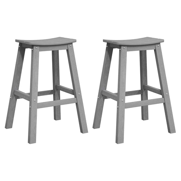 Barhocker 2er Set Hellgrau