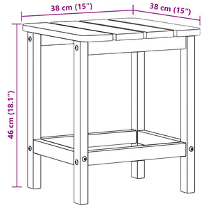Weißer Beistelltisch Polyethylen 38x38x46cm