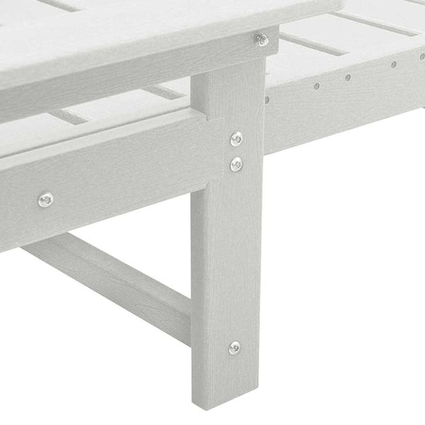 Weiße HDPE Sonnenliege für Garten & Terrasse