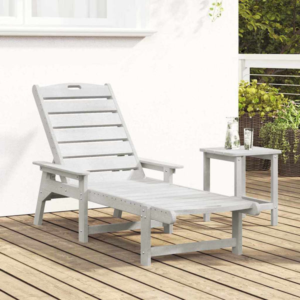 Weiße HDPE Sonnenliege für Garten & Terrasse